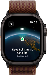 Apple Watch Ultra 4, titanium case, black color, satellite connection, right side exterior, Digital Crown, raised side button, Alpine Loop band, burgundy color